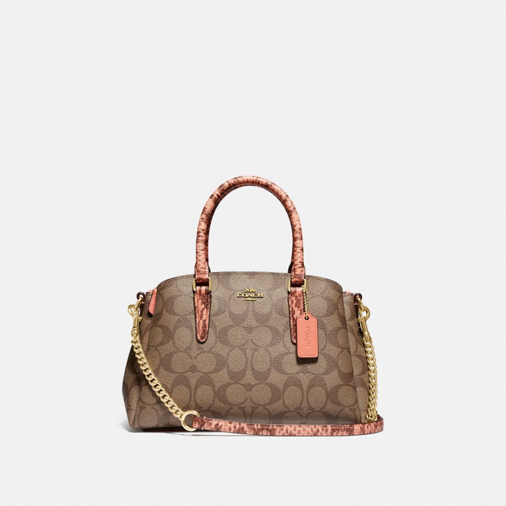 Coach mini sage carryall in signature canvas sale