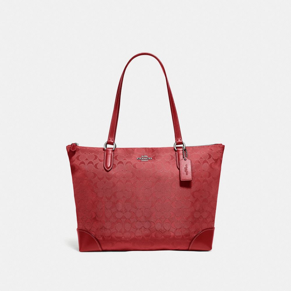 Zip Top Tote In Signature Nylon
