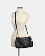 COACH®,SMALL MIA SHOULDER BAG,Leather,Medium,Gold/Black,Alternate View
