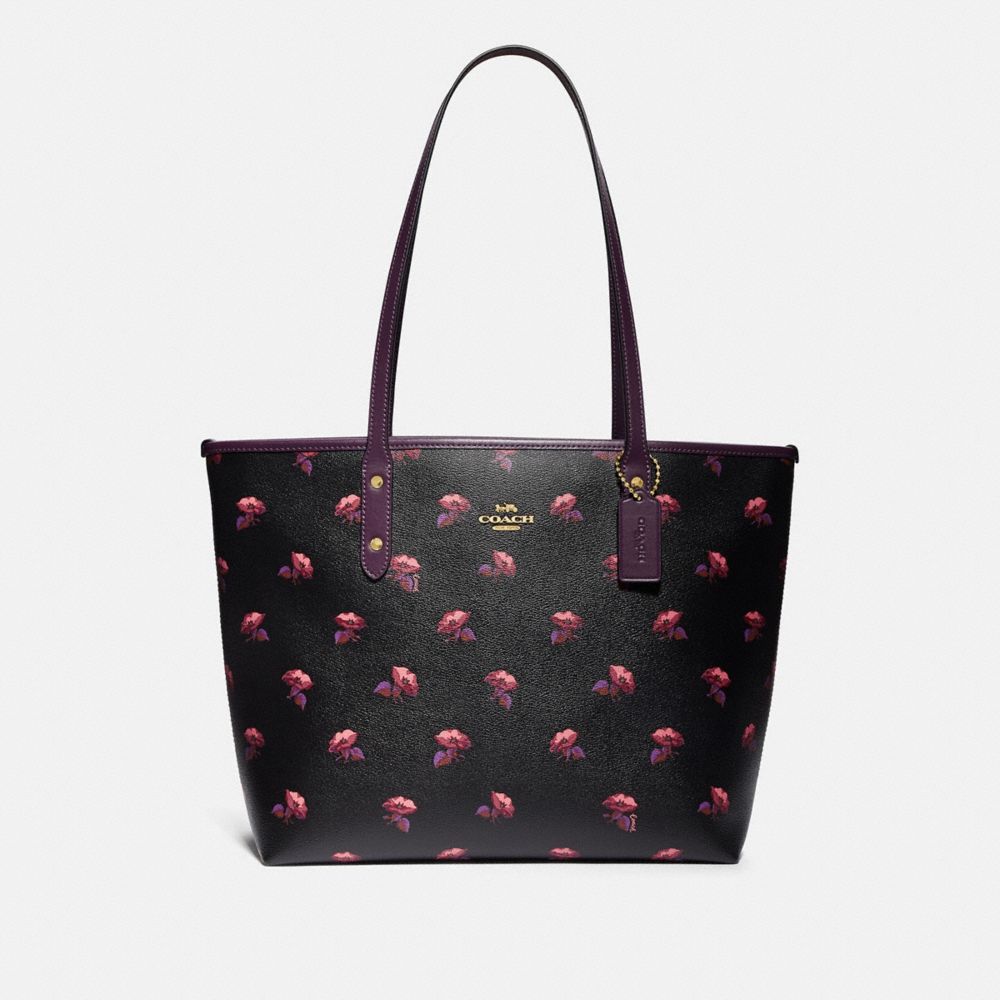 City Zip Tote With Bell Flower Print