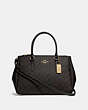 COACH®,LARGE SURREY CARRYALL IN SIGNATURE CANVAS,pvc,Large,Gold/Brown Black,Front View