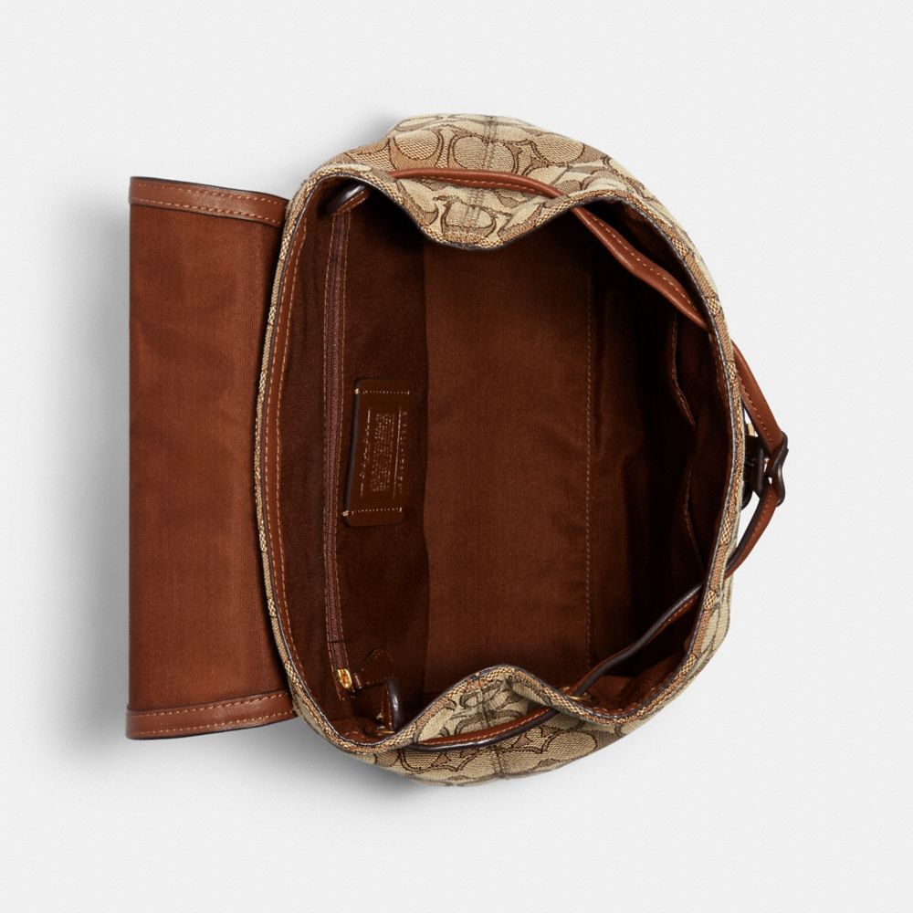 COACH®,Elle Backpack In Signature Jacquard,,Inside View,Top View