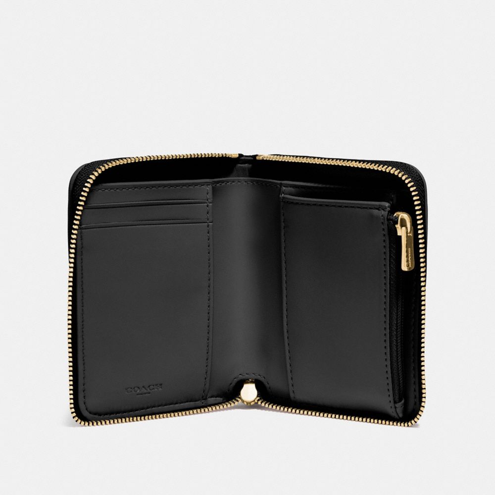 Small Zip Around Wallet With Quilting