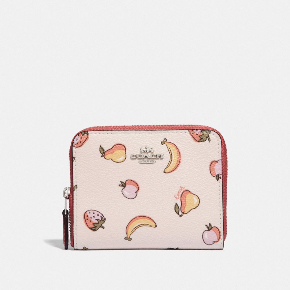 Small Zip Around Wallet With Mixed Fruit Print