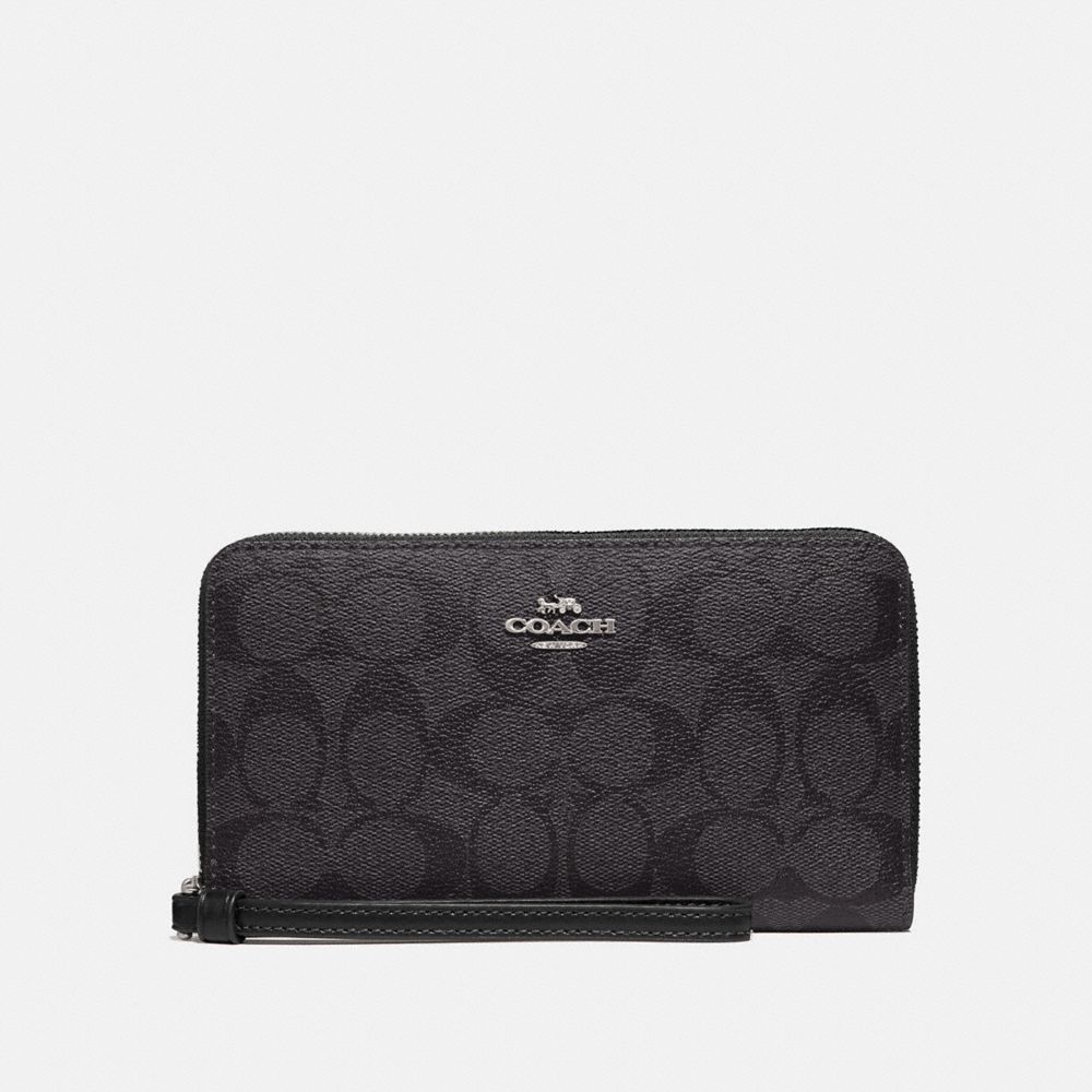 COACH® Outlet | Large Phone Wallet In Signature Canvas