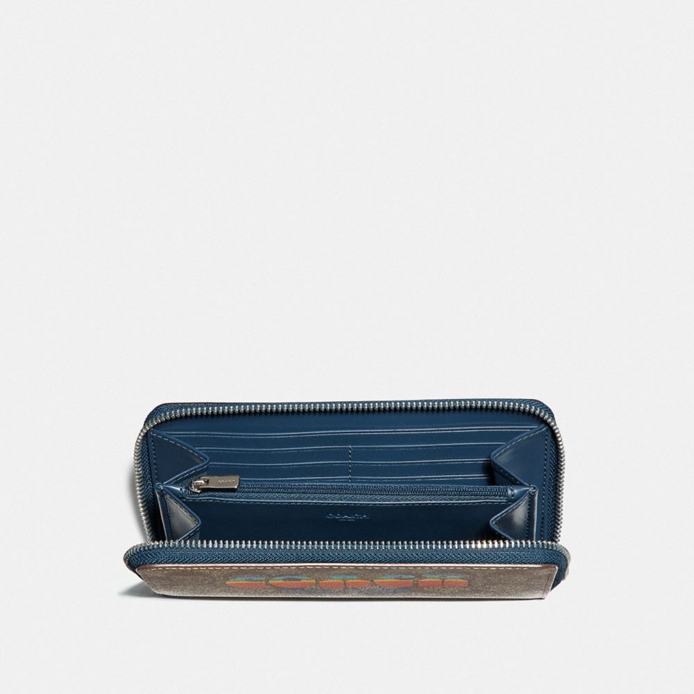 COACH® Outlet | Accordion Zip Wallet In Signature Canvas