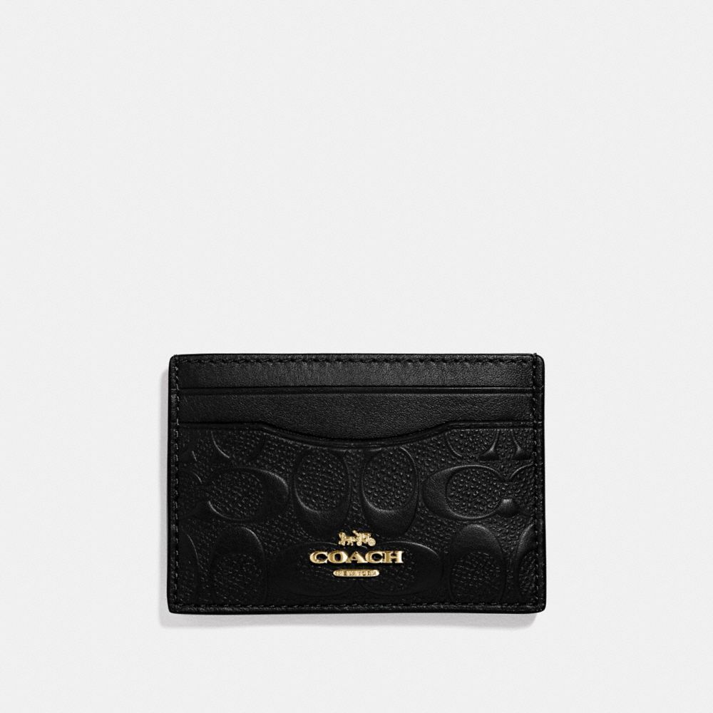 COACH®,Card Case In Signature Leather,,Front View