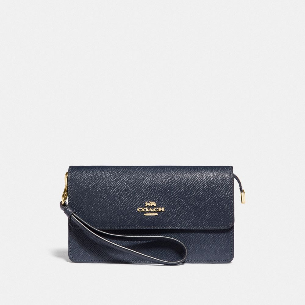 Foldover wristlet in sales signature canvas