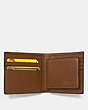 COACH®,3-IN-1 WALLET,Leather,Mini,Dark Saddle,Inside View,Top View