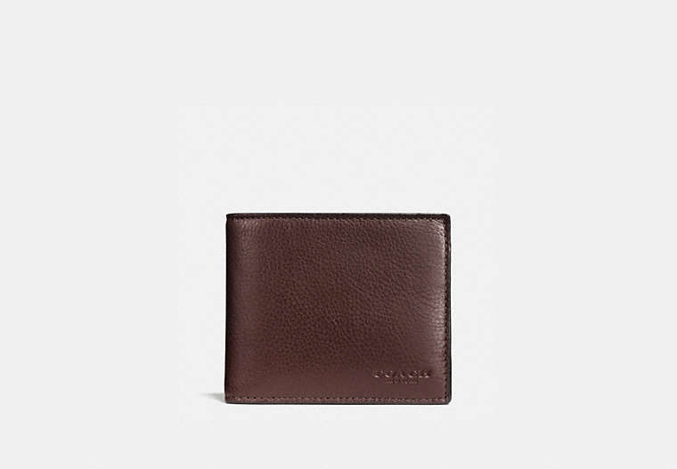 COACH®,3-IN-1 WALLET,Mini,Mahogany Brown,Front View