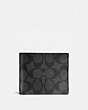 COACH®,3-IN-1 WALLET IN SIGNATURE CANVAS,Mini,Charcoal/Black,Front View