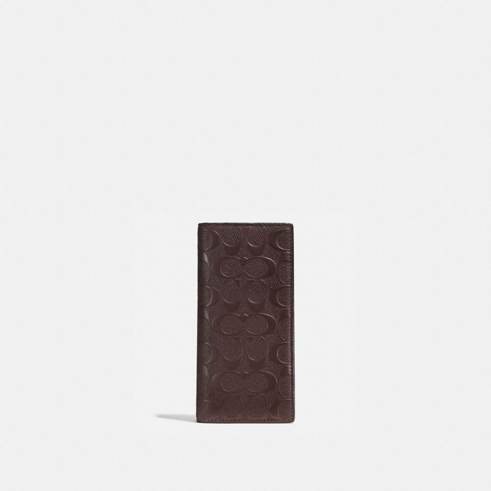 Breast pocket wallet in signature online leather