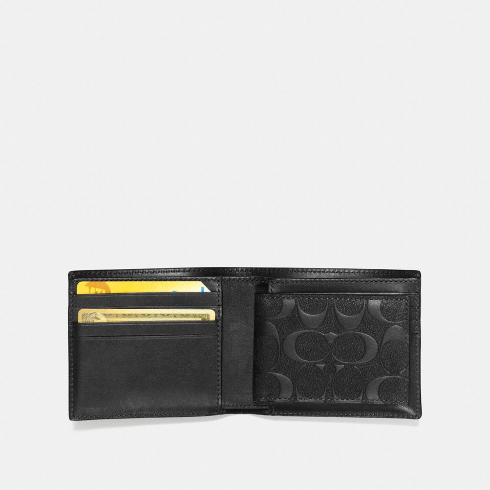 COACH®,3 In 1 Wallet In Signature Leather,,Inside View,Top View
