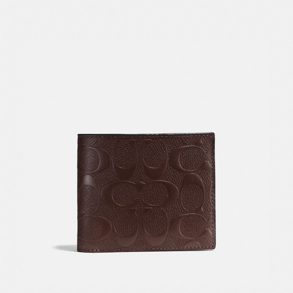 Gucci Men's Signature Brown Leather Web Wallet