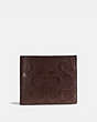 COACH®,3-IN-1 WALLET IN SIGNATURE LEATHER,Leather,Mahogany brown,Front View