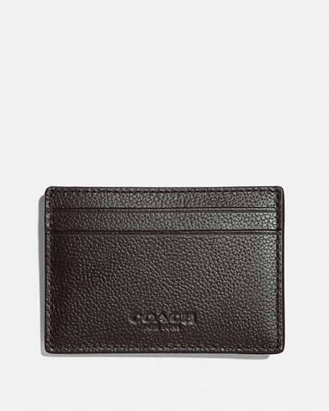 COACH®,MONEY CLIP CARD CASE,Leather,Nickel/BLACK,Front View