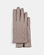 Sculpted Signature Quilted Leather Tech Gloves