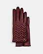 Sculpted Signature Quilted Leather Tech Gloves