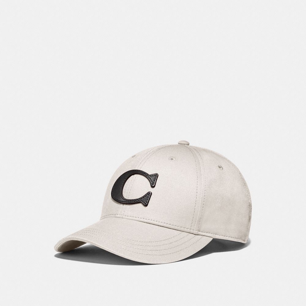 COACH®,CASQUETTE VARSITÉ C,coton,Craie,Front View