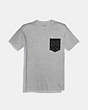 COACH®,ESSENTIAL T-SHIRT,cotton,HEATHER GREY,Front View