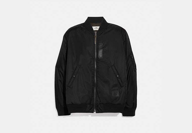 COACH®,MA-1 JACKET,Black,Front View