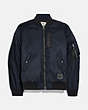 COACH®,MA-1 JACKET,NAVY,Front View