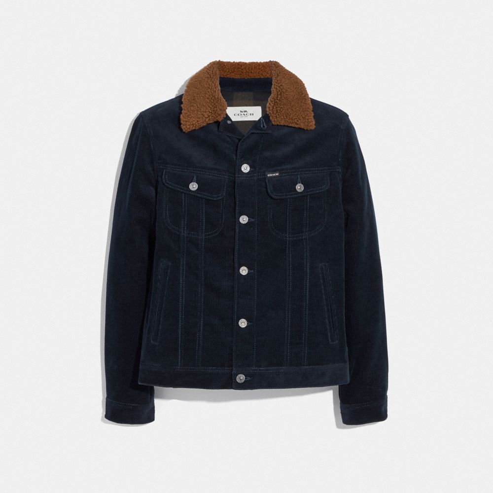 Corduroy Jacket With Shearling Collar
