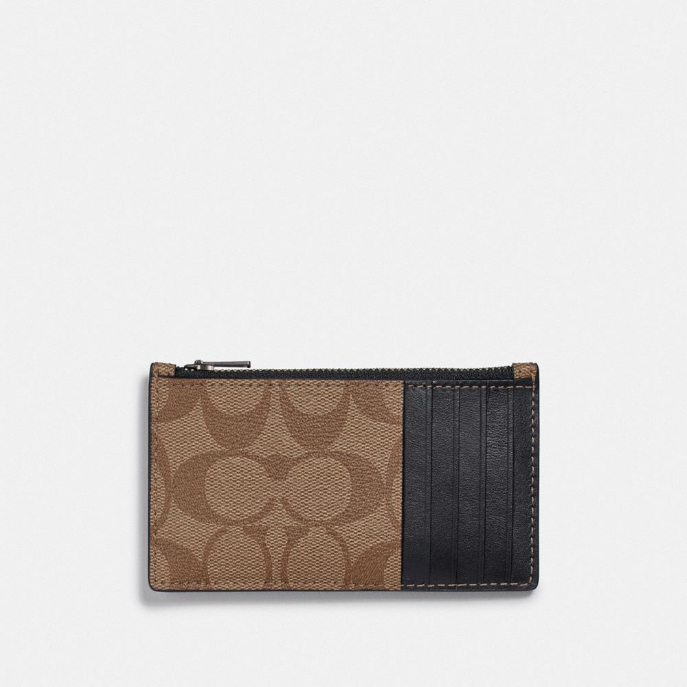 COACH® Outlet | Disney X Coach Zip Card Case In Signature Canvas 