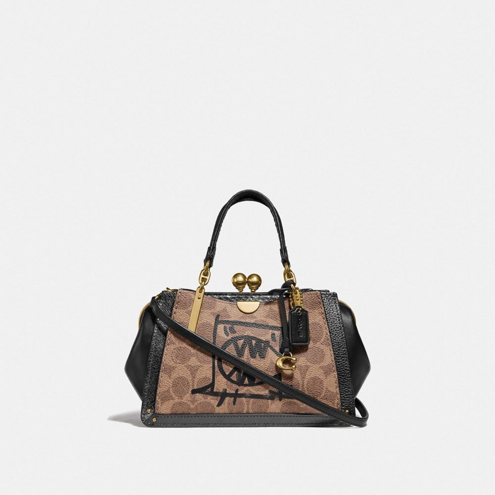 COACH® Outlet | Kisslock Dreamer 21 In Signature Canvas With Rexy