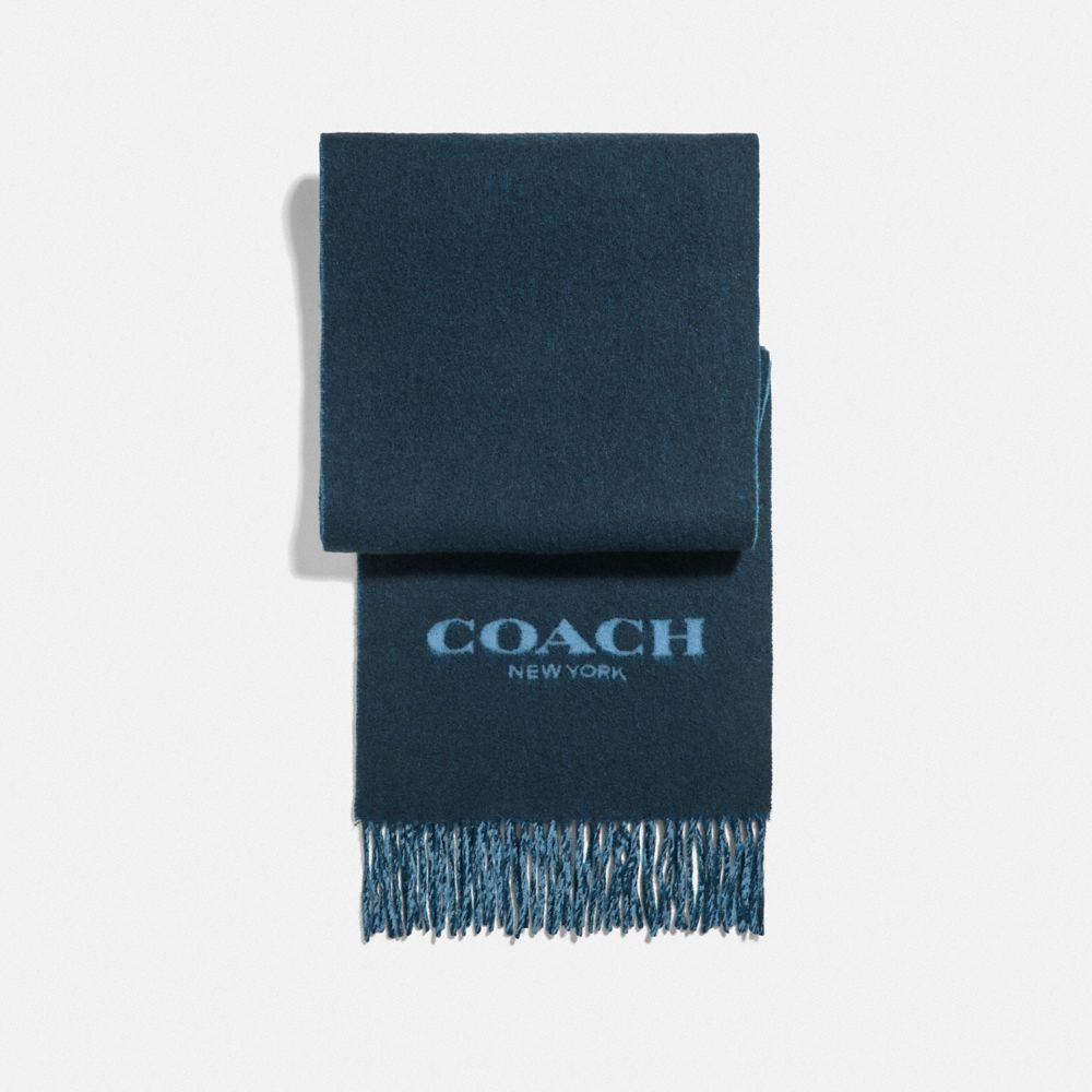 COACH®,SIGNATURE SCARF,Mdnv/Whblu,Front View