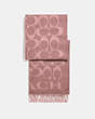 COACH®,SIGNATURE OVERSIZED MUFFLER,woolcashmereblend,Pink Petal,Front View