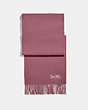 COACH®,EMBROIDERED HORSE AND CARRIAGE CASHMERE MUFFLER,cashmere,Rose,Front View