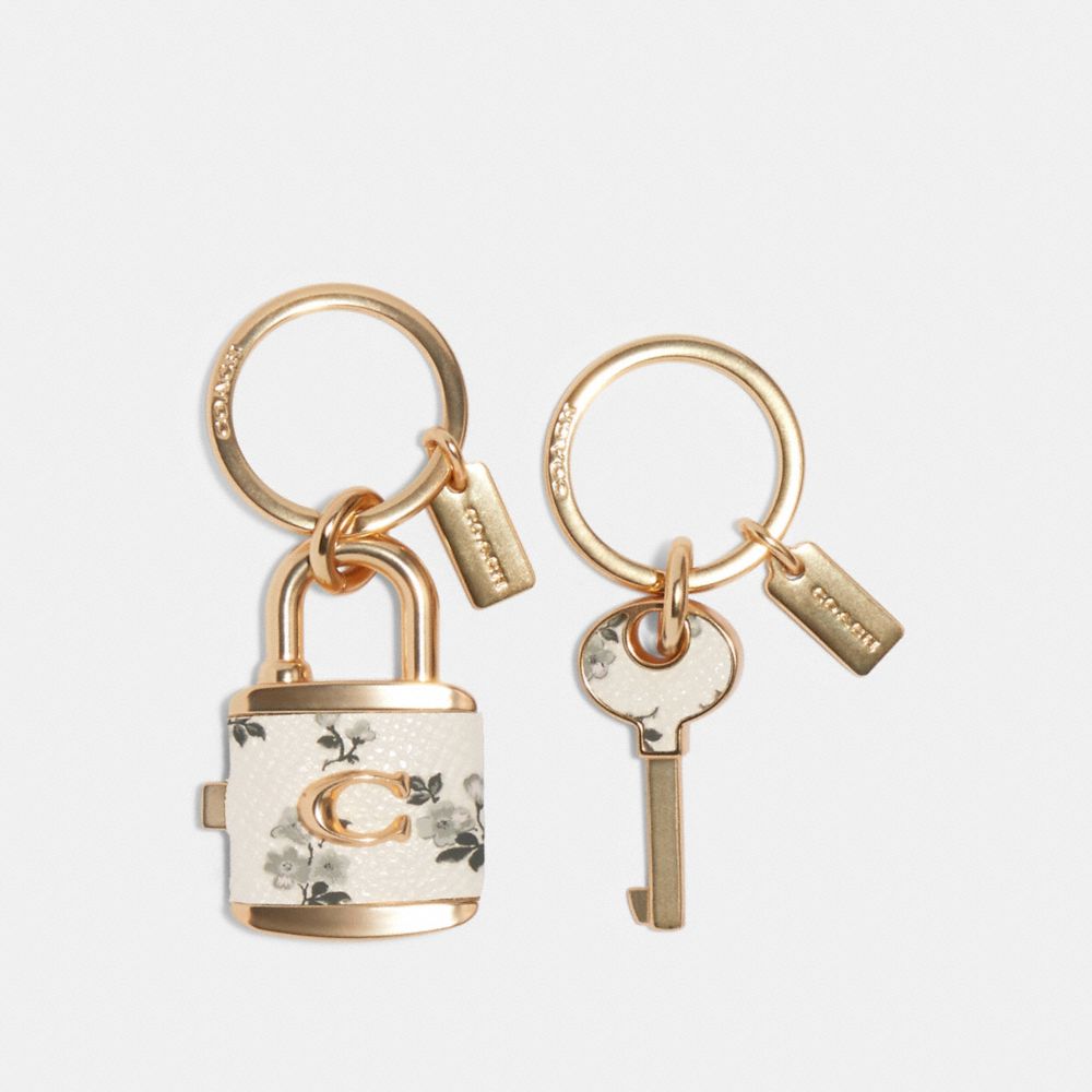 Lock And Key Bag Charm Key Ring