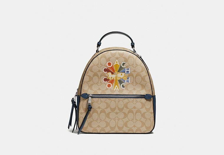 Jordyn Backpack In Signature Canvas With Coach Radial Rainbow