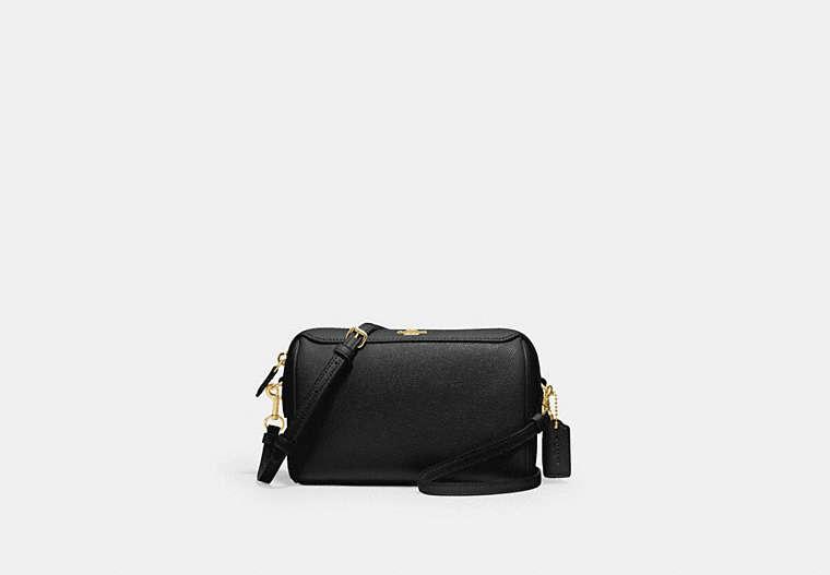COACH®,BENNETT CROSSBODY,Leather,Small,Gold/Black,Front View