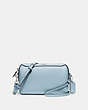 COACH®,BENNETT CROSSBODY,Leather,Small,Silver/PALE BLUE,Front View