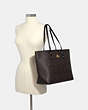 COACH®,TOWN TOTE IN SIGNATURE CANVAS,pvc,Large,Gold/Brown Black,Alternate View