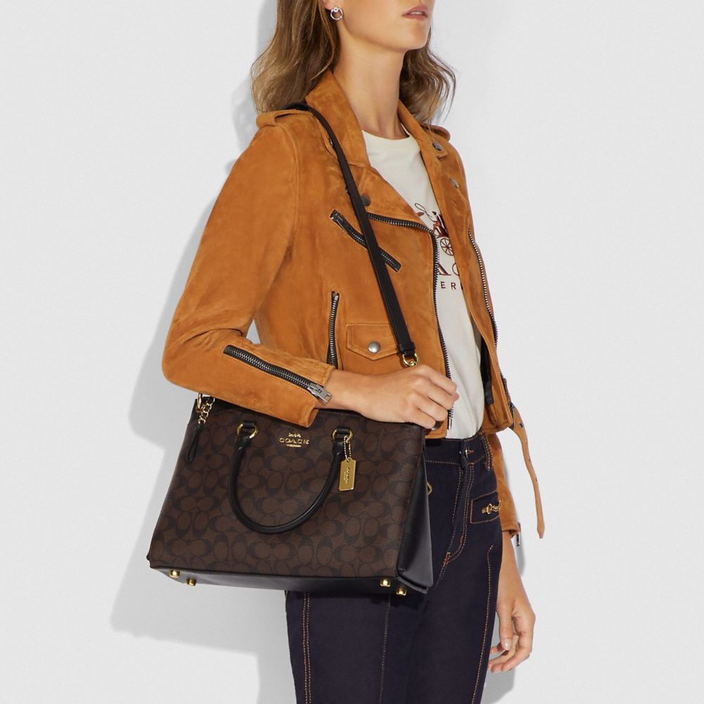 COACH® Outlet  Small Mia Shoulder Bag In Signature Canvas