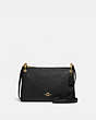 COACH®,MIA CROSSBODY,Leather,Small,Gold/Black,Front View