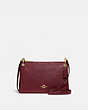 COACH®,MIA CROSSBODY,Leather,Small,Gold/Wine,Front View