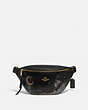 COACH®,BELT BAG WITH CHELSEA ANIMATION,Leather,Gold/Black Multi,Front View