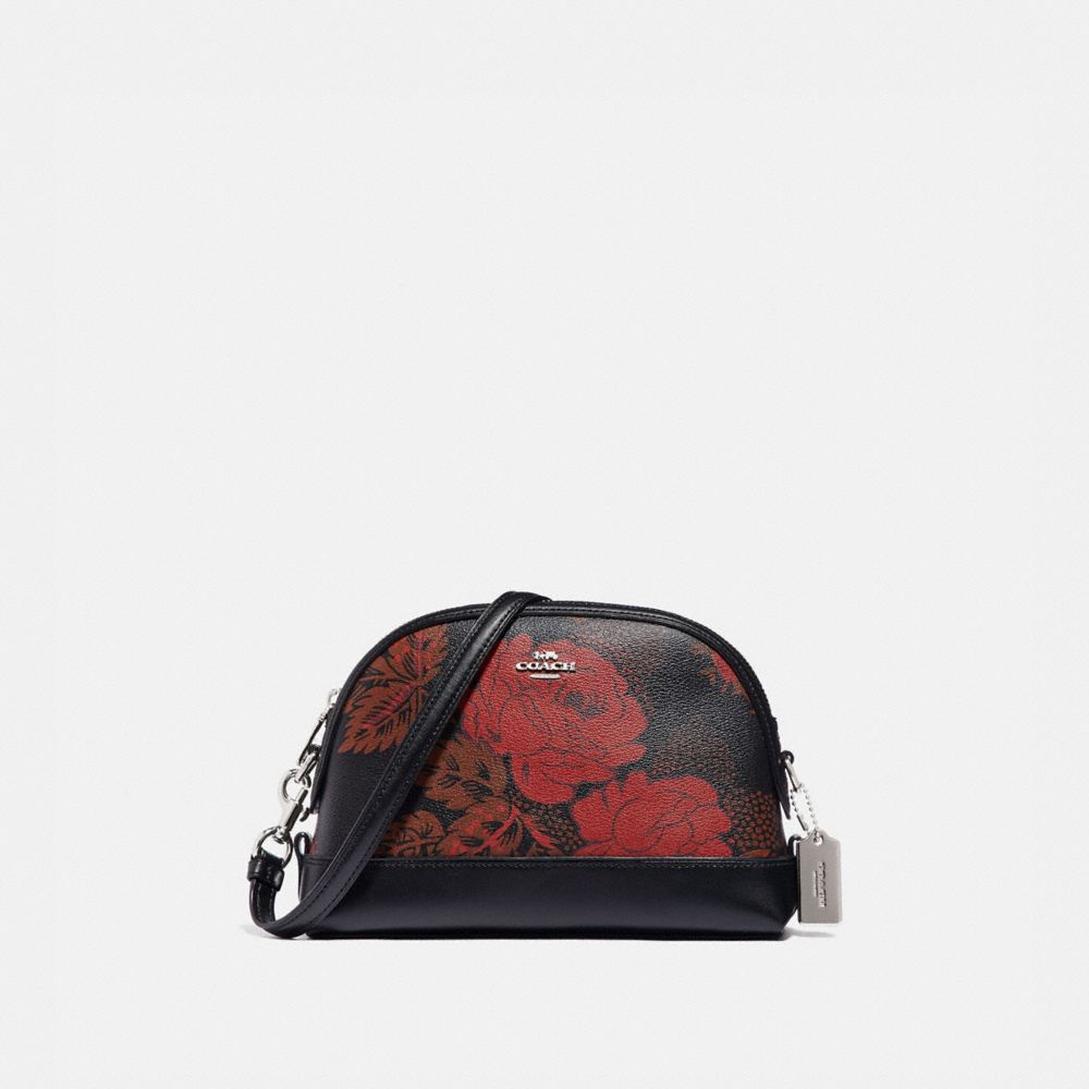 Dome Crossbody With Thorn Roses Print