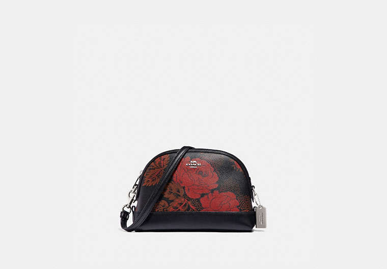 Dome Crossbody With Thorn Roses Print