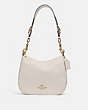 COACH®,JES HOBO,Leather,Large,Gold/Chalk,Front View