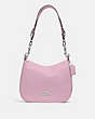 COACH®,JES HOBO,Leather,Large,Silver/LILAC,Front View