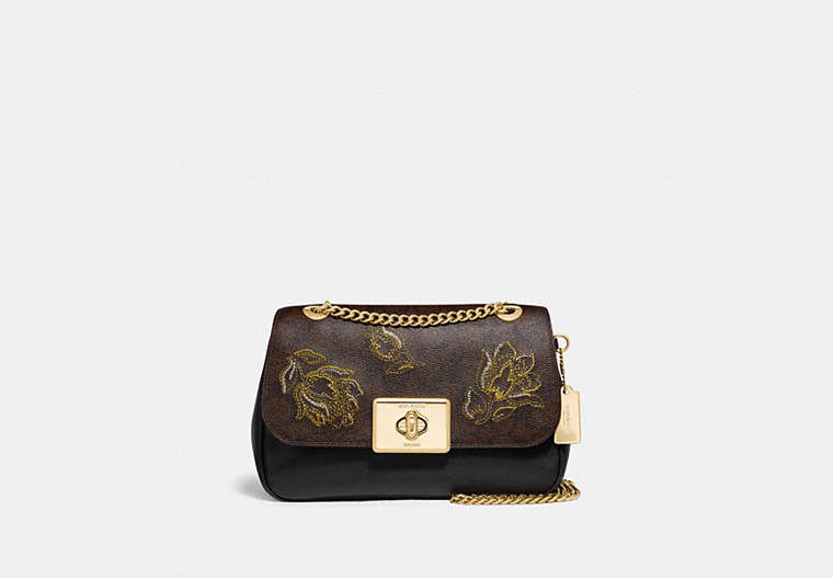 Cassidy Crossbody In Signature Canvas With Tulip Print Embroidery