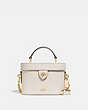 COACH®,KAY CROSSBODY,Leather,Small,Gold/Chalk,Front View