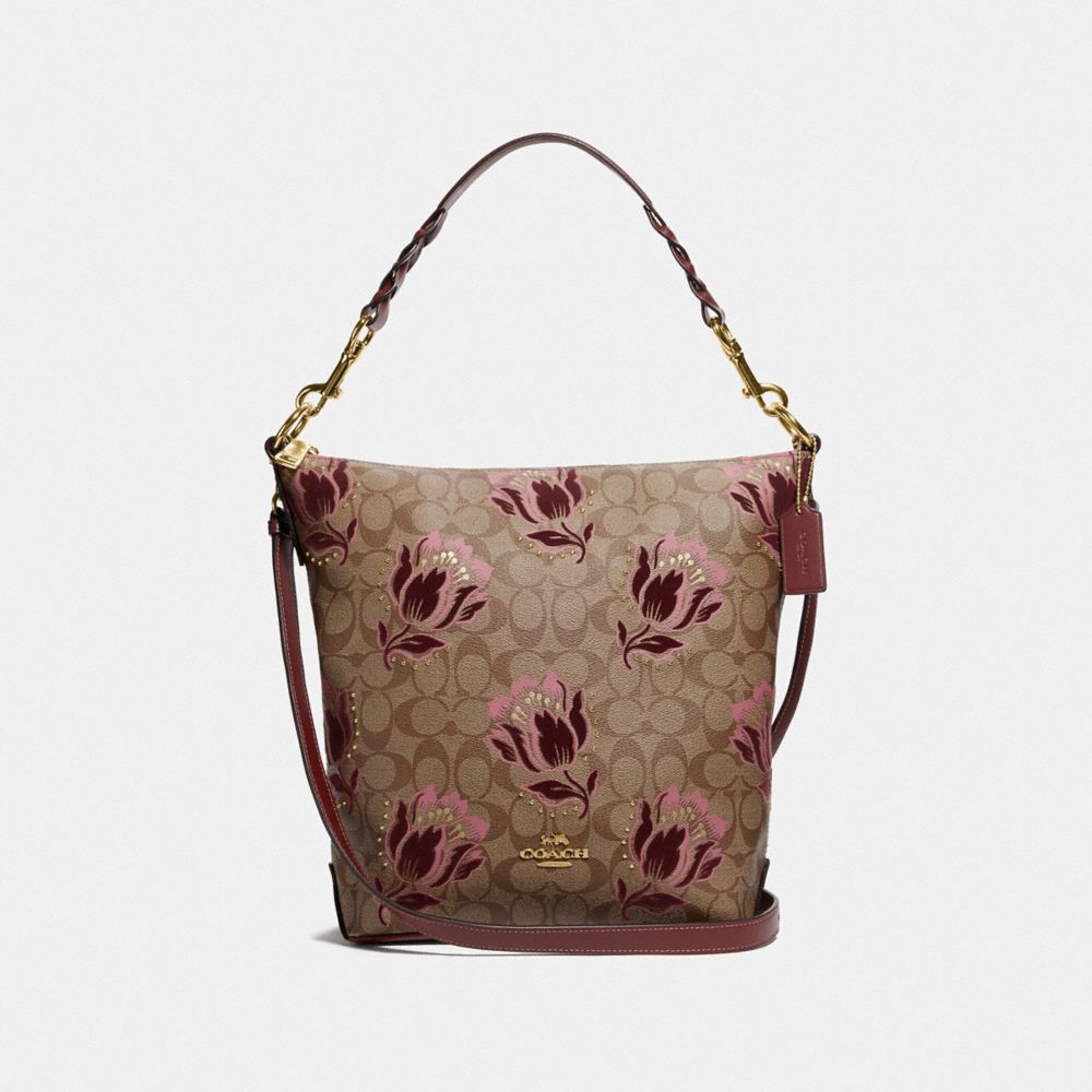 COACH Outlet Abby Duffle In Signature Canvas With Desert Tulip