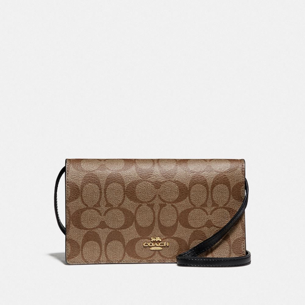 COACH® Outlet | Foldover Crossbody Clutch In Signature Canvas