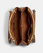 COACH®,ETTA CARRYALL,Leather,Medium,Gold/LIGHT SADDLE,Inside View,Top View